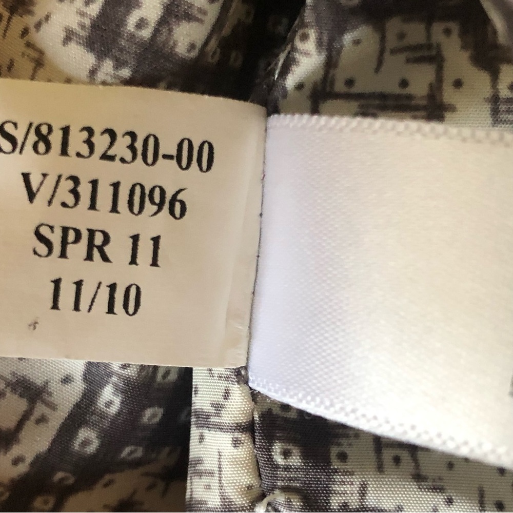 Banana Republic Peplum Military Blazer Gray Wool and Cotton Blend Women's Size 8 - Picture 15 of 16